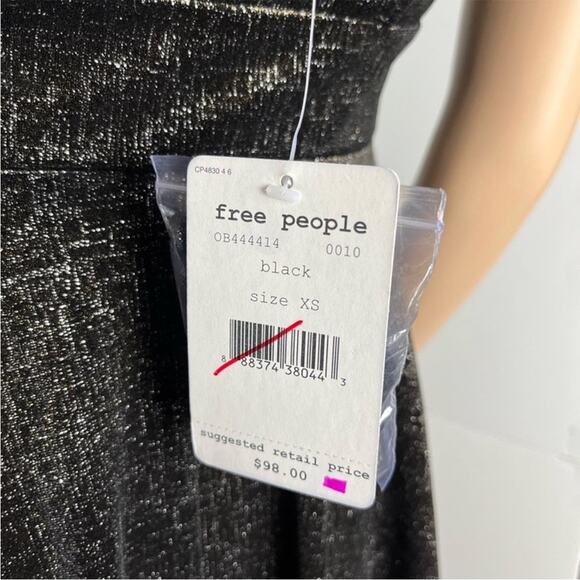 New Free People Shattered Velvet Strapless Party Mini Dress - Picture 10 of 12